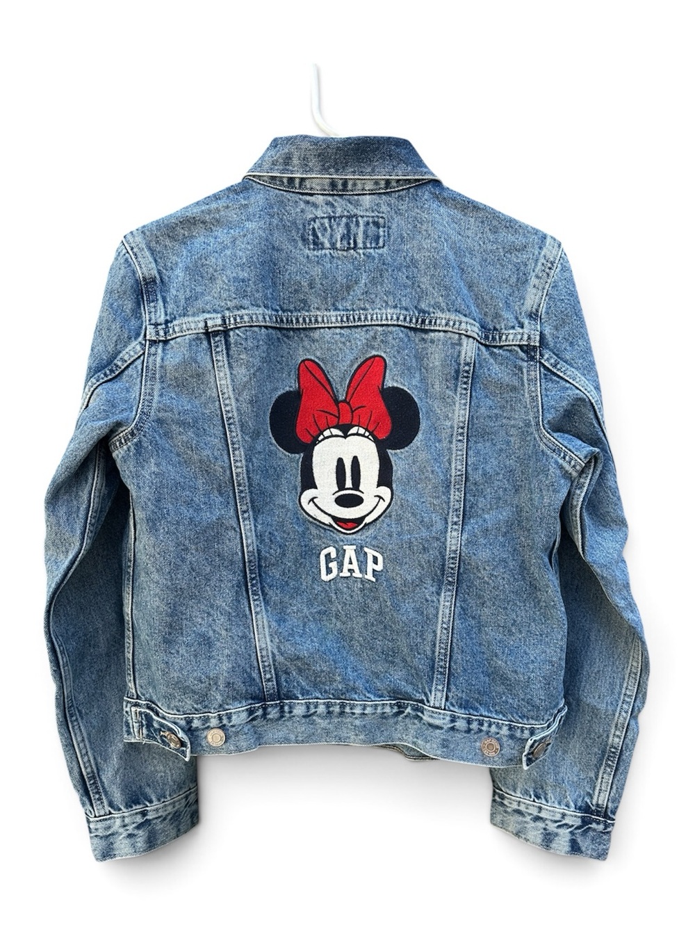 Disney Blue Denim Jean Jacket with Red Minnie Bow